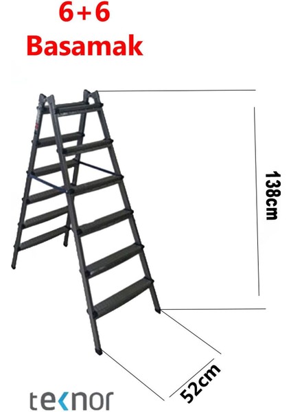 Çift Taraflı Dayanıklı Metal Basamaklı Merdiven indirimleri