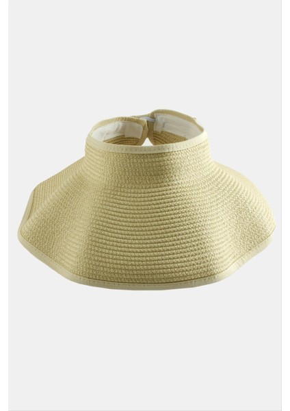 Ds-Derin Cırtcırtlı Hasır Plaj Şapkası-Bej fiyatları