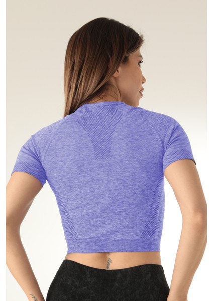 Fileli Bisiklet Yaka Crop ÜST-24243 fiyatları