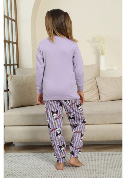 Krm Baskılı Kız Çocuk Pijama takımı - Lila fiyatları