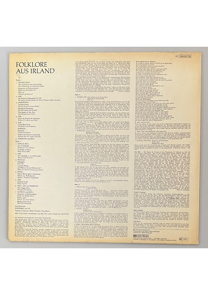 Na Filí Folklore Aus Irland Lp Plak (Orijinal Dönem Alman Baskı Plak) fiyatları