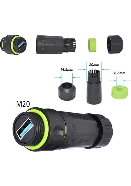 Powermaster PM-24598 Dişi - Dişi IP68 Su Geçirmez 3.0 Usb-A Konnektör fiyatları