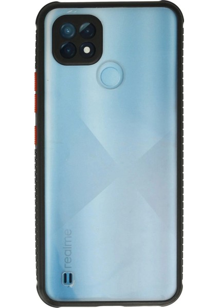 Bfs Realme C21 Kılıf Miami Şeffaf Silikon - Siyah