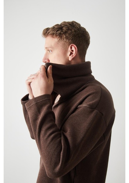 R-5850 Yaka Detaylı Örme Sweat indirimleri