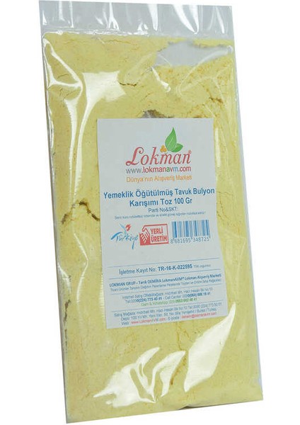 Tavuk Bulyon Toz Yemeklik Öğütülmüş Karışım 100 gr Paket modelleri