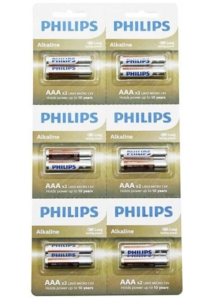 Philips Aaa Alkalin Kalem Pil 12'li Kartela