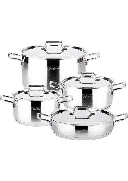 Premıum 8 Parça Paslanmaz Çelik Tencere Seti