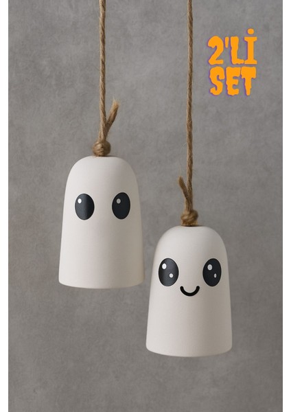 Halloween Cadılar Bayramı Hayalet Temalı Sevimli Ruhlar Asılabilir Dekor ( 2'li )