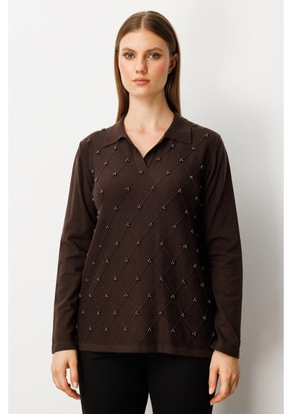 63381 Onteks Kazak Polo Yaka Incili