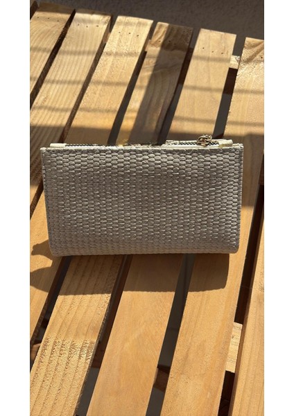 Kadın Trend Dokulu Portföy Cüzdan - Fermuarlı ve Kartlık Bölmeli fiyatları