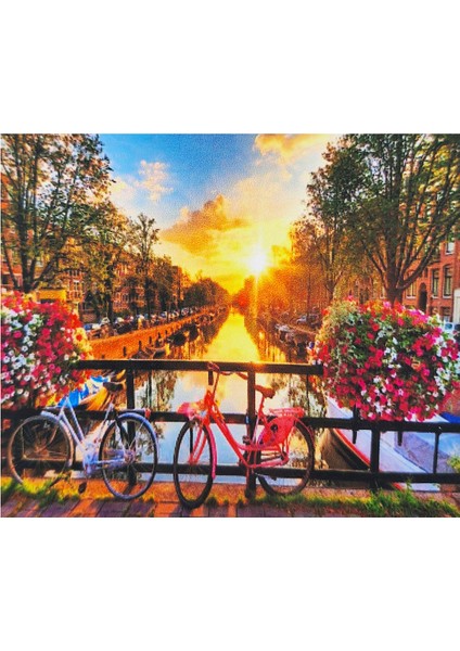 5d Elmas Taş Işleme Kiti 40X50 cm Amsterdam'da Bisikletler Desen fiyatları