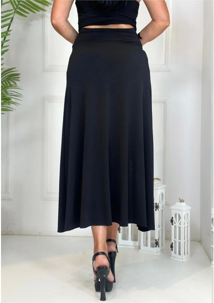 Kadın Toparlayıcı Likralı Cepli Taytlı Yırtmaç Detaylı Vazgeçilmez Maxi Etek Relaxed fırsatları