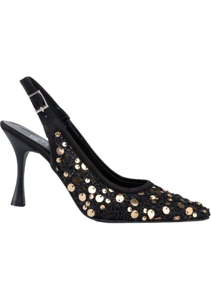 Kadın Parılıtı Topuklu Ayakkabı Siyah fiyatları