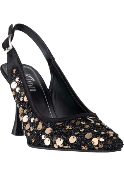 Kadın Parılıtı Topuklu Ayakkabı Siyah modelleri