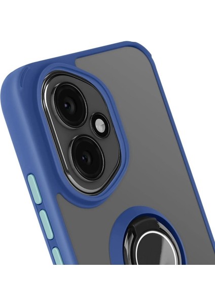 Honor 400 Uyumlu Kılıf Montreal Yüzüklü Mıknatıslı Silikon Lacivert fiyatları