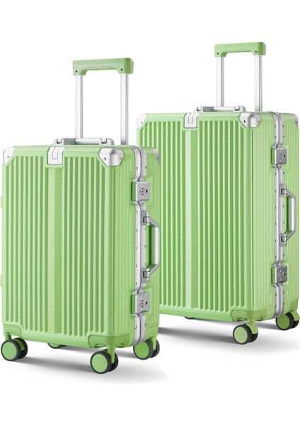 Joya Pc Policarbon 2'li Valiz Seti (Kabin ve Orta) Yeşil