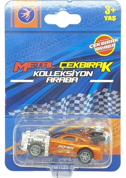 Çek Bırak Metal Küçük Arabalar 8 cm - SH40031 - Turuncu indirimleri