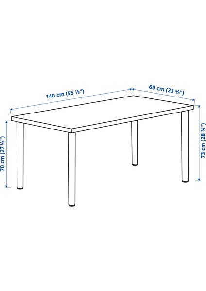Lagkapten/adıls Çalışma Masası Beyaz 140 x 60 cm fiyatları