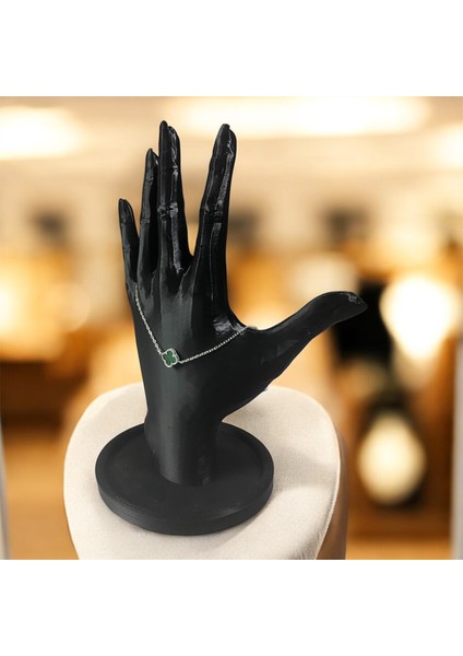 925 Ayar Gümüş Malakit Taşlı Tekli Şanslı Yonca Van Cleef Bileklik fiyatları