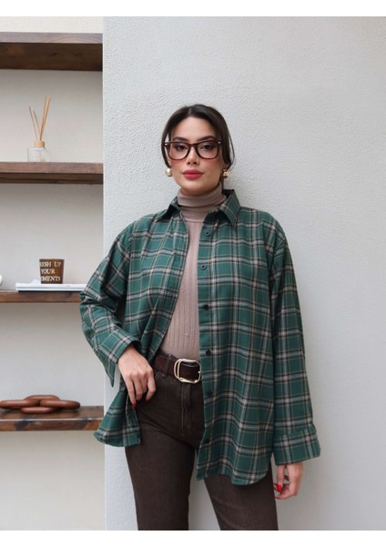 Oversize Ekose Gömlek