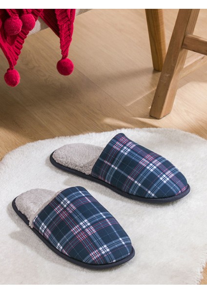 Yeni Sezon Ekose Desenli Erkek Ev Terliği