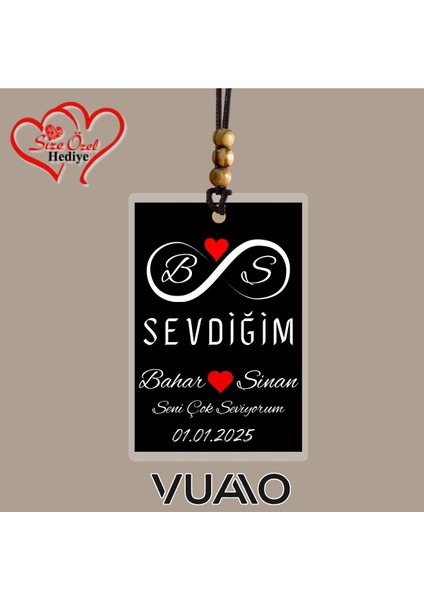 Kişiye Özel Isimli, Fotoğraflı ve Sözlü Araba Süsü - Araba Dikiz Aynası Süsü - Size Özel Hediye