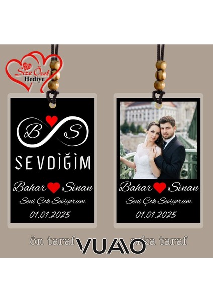 Kişiye Özel Isimli, Fotoğraflı ve Sözlü Araba Süsü - Araba Dikiz Aynası Süsü - Size Özel Hediye modelleri