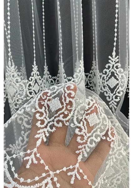 Eko 8047 Desenli 1'e 2 Seyrek Pileli Tül Perde modelleri