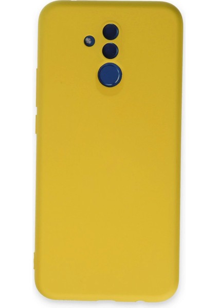 Bfs Huawei Mate 20 Lite Kılıf Nano Içi Kadife Silikon - Sarı