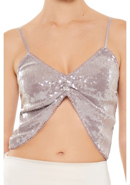 Payetli V Yaka Bluz indirimleri