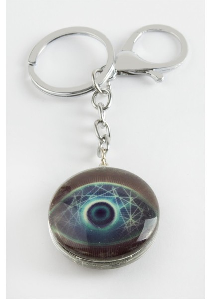 Ds-Derin Göz Cam Anahtarlık-Mavi