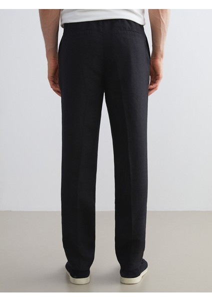 Yeni Sezon Standart Kalıp Keten Erkek Pantolon fırsatları