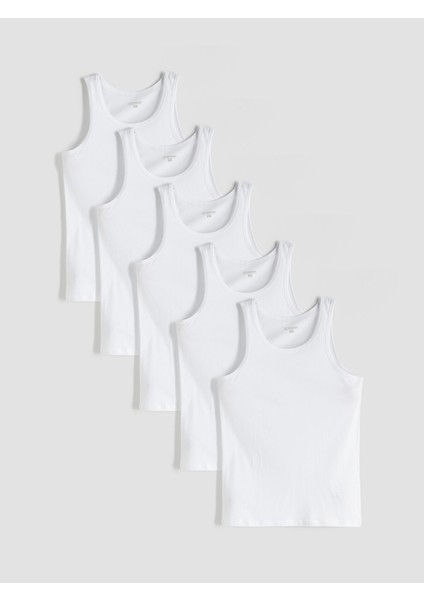 Yeni Sezon U Yaka Penye Erkek Atlet 5'li