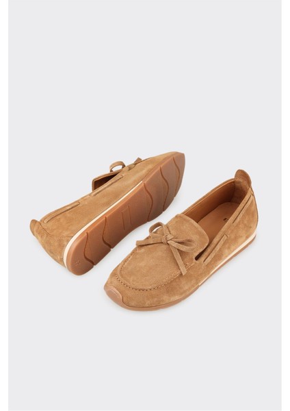 Taba Deri Kadın Günlük Ayakkabı modelleri