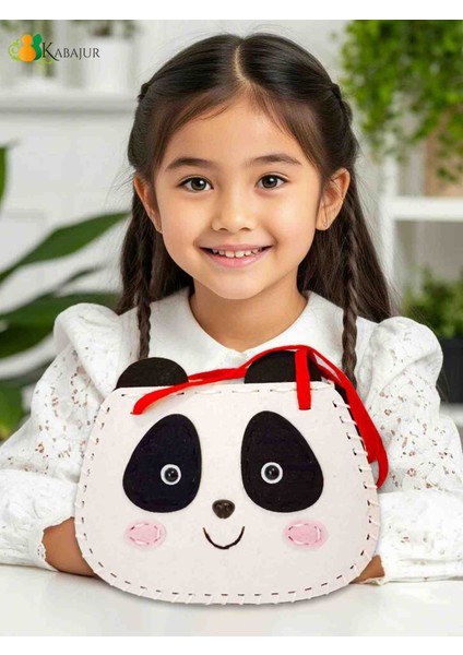 Sevimli Panta Çocuk Çantası Keçe Dikiş Seti - Eğitici Geliştirici Montessori Aktivite fırsatları