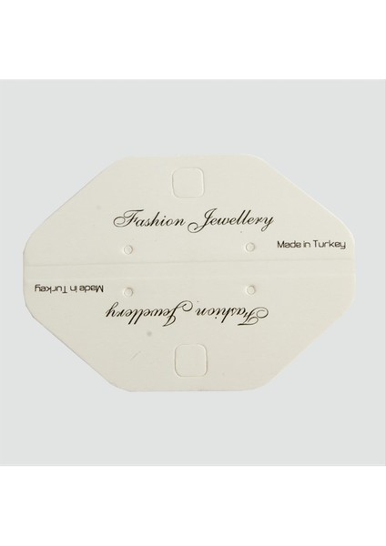 Ds-Derin Oval Kolye Kartı Küçük-Beyaz