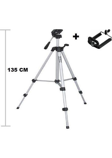 Tripod : Telefon ve Kamera Tutucu Ayak + Telefon Tutucu - 105CM fiyatları