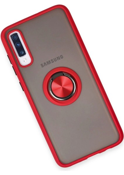 Bfs Samsung Galaxy A70 Kılıf Montreal Yüzüklü Silikon Kapak - Kırmızı modelleri