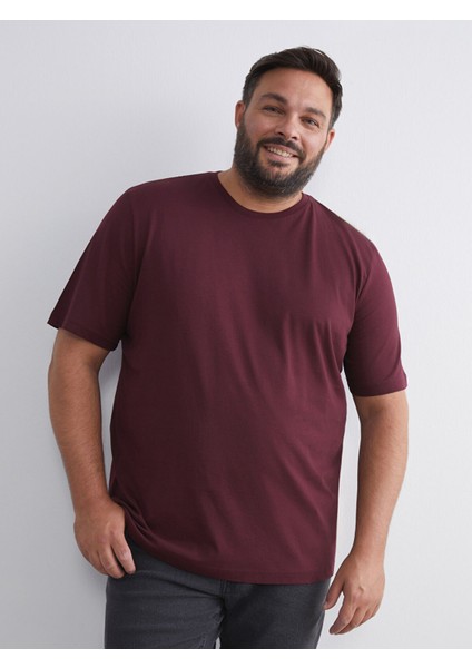 Yeni Sezon Büyük Beden Basic Penye Erkek Tişört