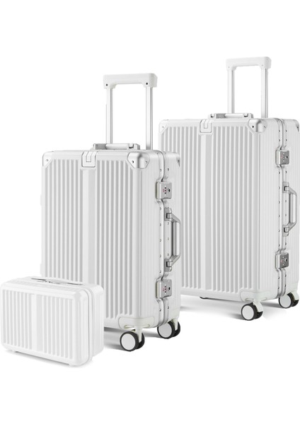 Joya Pc Policarbon 3'lü Valiz Seti (Kabin Orta ve Makyaj) Beyaz fiyatları