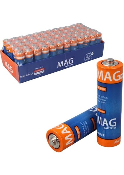 Mag Batteries MG-26171 Karbon Çinko Aa 60'lı Paket Kalem Pil (Aa,r6 Um-3)