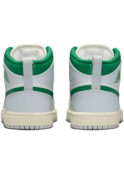 Air Jordan 1 Mid Ps Leather Unisex Sneaker Hakiki Deri Günlük Spor Ayakkabı Beyaz Yeşil fırsatları