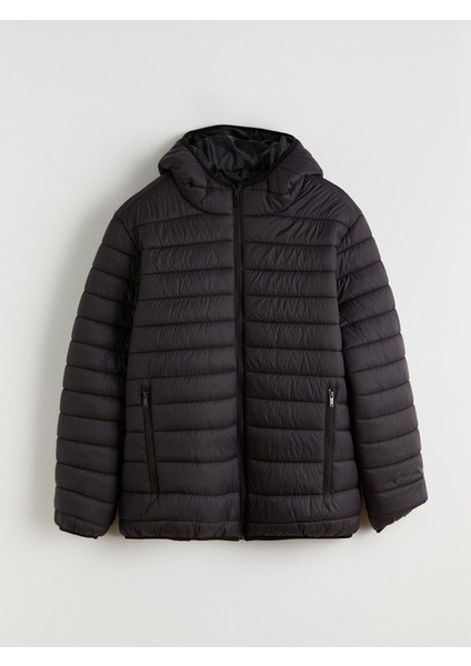 Yeni Sezon Standart Kalıp Kapüşonlu Erkek Şişme Mont