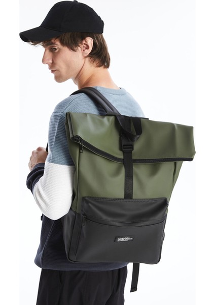 Yeni Sezon Etiket Baskılı Ayarlanabilir Askılı Erkek Sırt Çantası