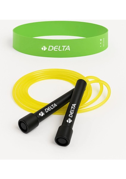 Atlama Ipi + Hafif Aerobik Loop Direnç Bandı – Evde Spor, Kardiyo ve Fitness Pilates Seti