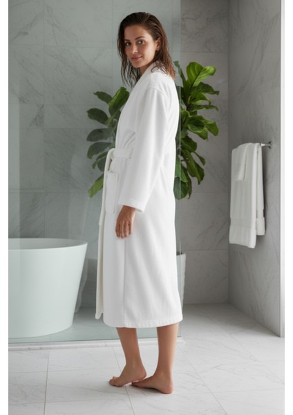 Ultra Yumuşak Micro Cotton Bukle Kumaş Bornoz – Beyaz (1100-1300 Gr) L/xl fiyatları