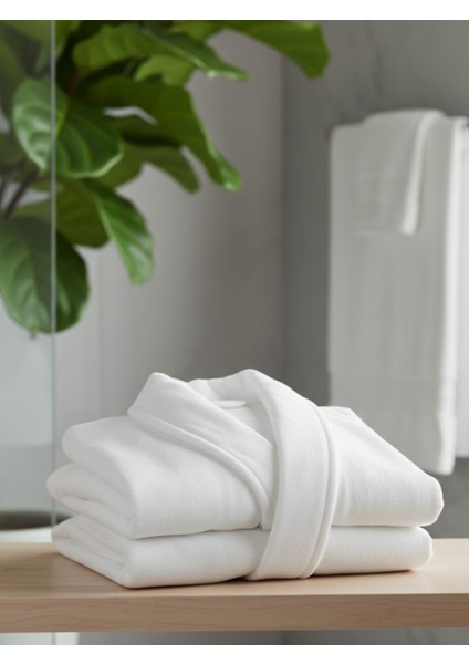 Ultra Yumuşak Micro Cotton Bukle Kumaş Bornoz – Beyaz (1100-1300 Gr) L/xl indirimleri