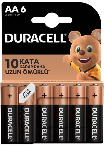 Duracell Basic Ince Aa Kalem Pil 6'lı