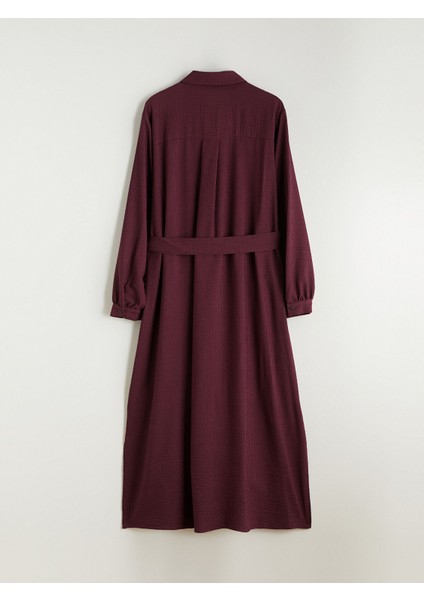 Yeni Sezon Kuşaklı Çizgili Gömlek Elbise fiyatları