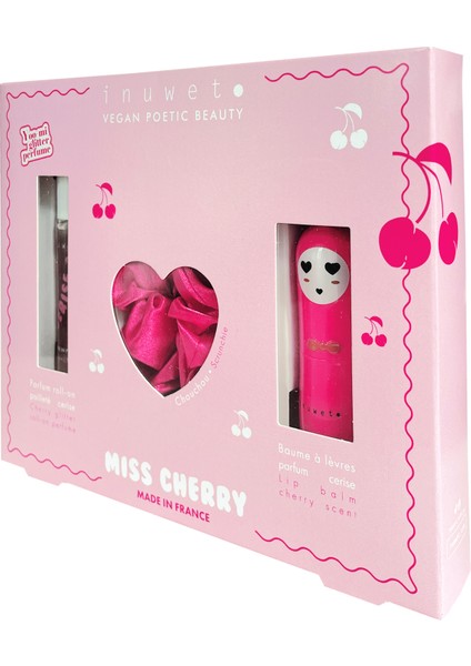 Miss Cherry Set -Pembe Saç Tokası, Kiraz Kokulu Parfüm ve Kiraz Aromalı Dudak Nemlendiricisi fiyatları